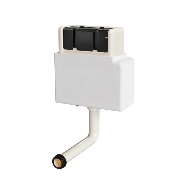 Arizona Pneumatic Concealed Cistern With Brushed Brass Round Push Button