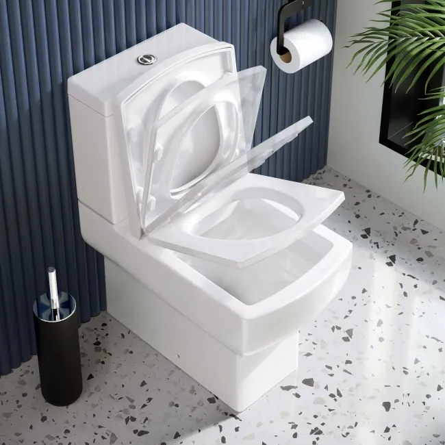Portland Fully Back to Wall Close Coupled Toilet With Soft Close Seat