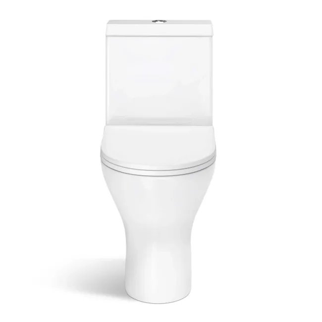 Orlando Rimless Close Coupled Toilet With Soft Close Slim Seat