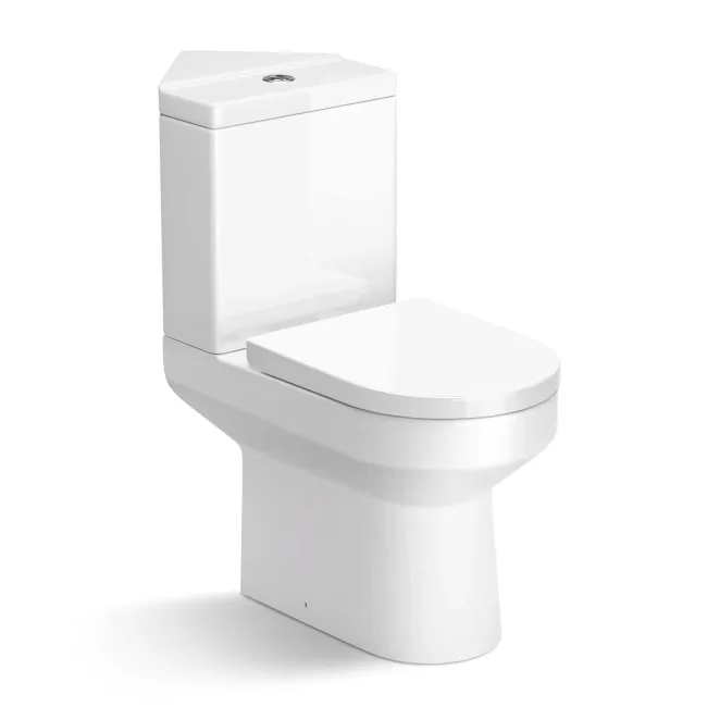Denver Close Coupled Corner Toilet With Soft Close Seat