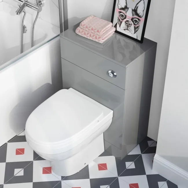 Quartz Stone Grey Back To Wall Unit and Seattle Toilet