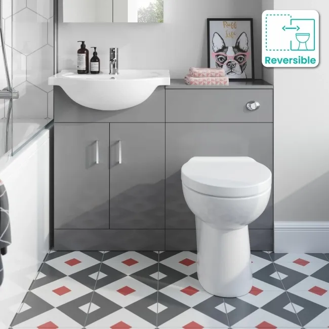 Quartz Stone Grey Combination Vanity Basin and Austin Toilet 1050mm