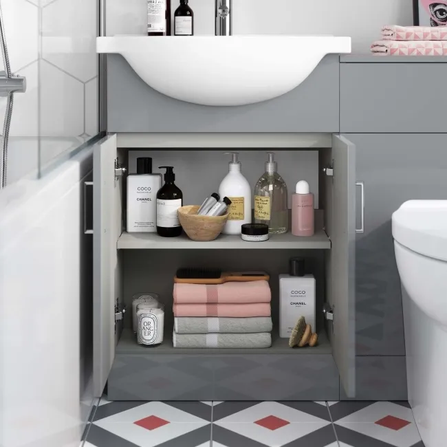 Quartz Stone Grey Combination Vanity Basin and Austin Toilet 1050mm