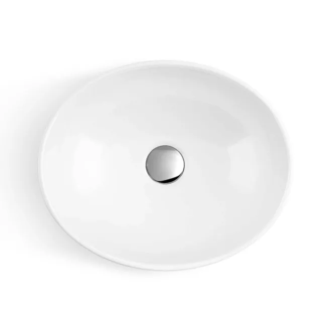 Bermuda Chalk White Vanity with Marble Top & Oval Counter Top Basin 800mm