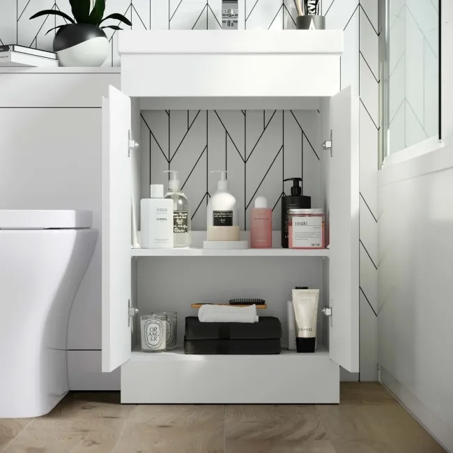 Trent Gloss White Combination Vanity Basin and Atlanta Toilet 1000mm