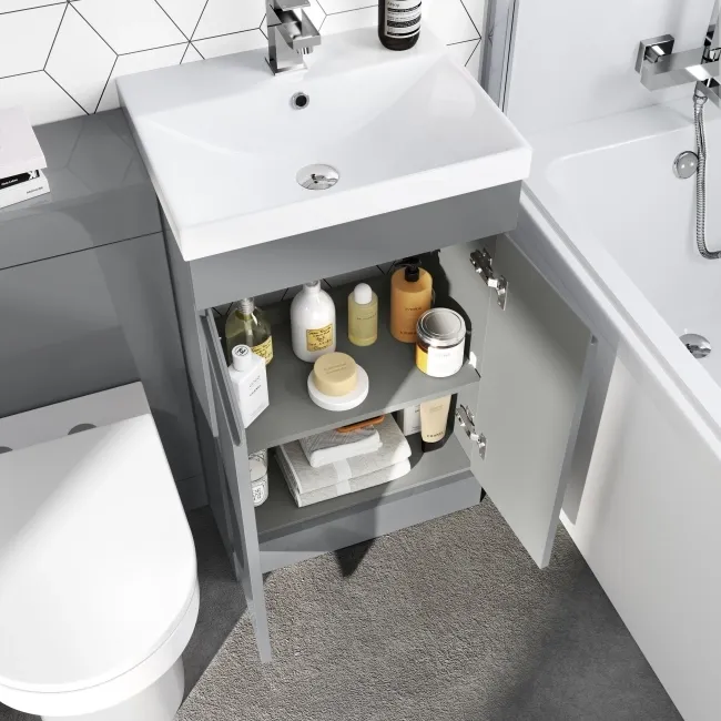 Trent Stone Grey Combination Vanity Basin and Miami Toilet 1000mm