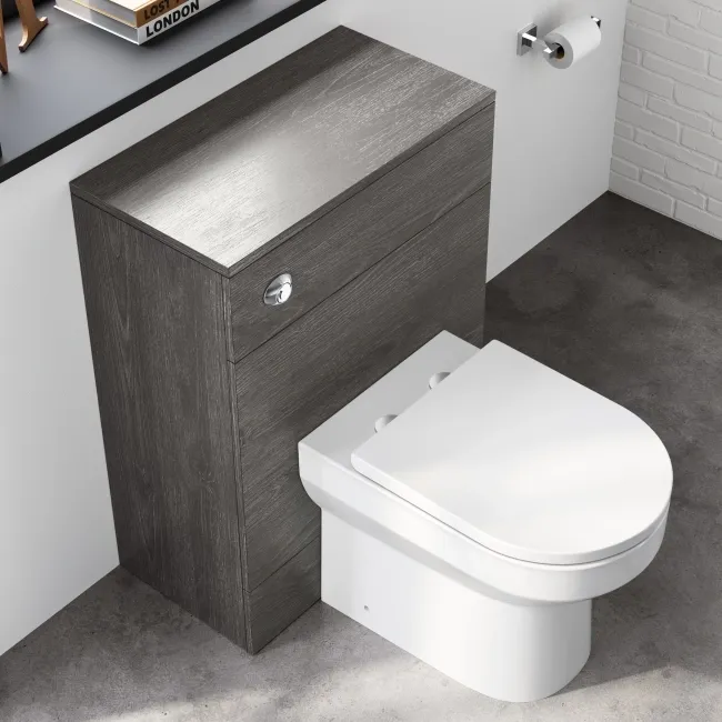 Charcoal Elm Back To Wall Unit and Miami Toilet