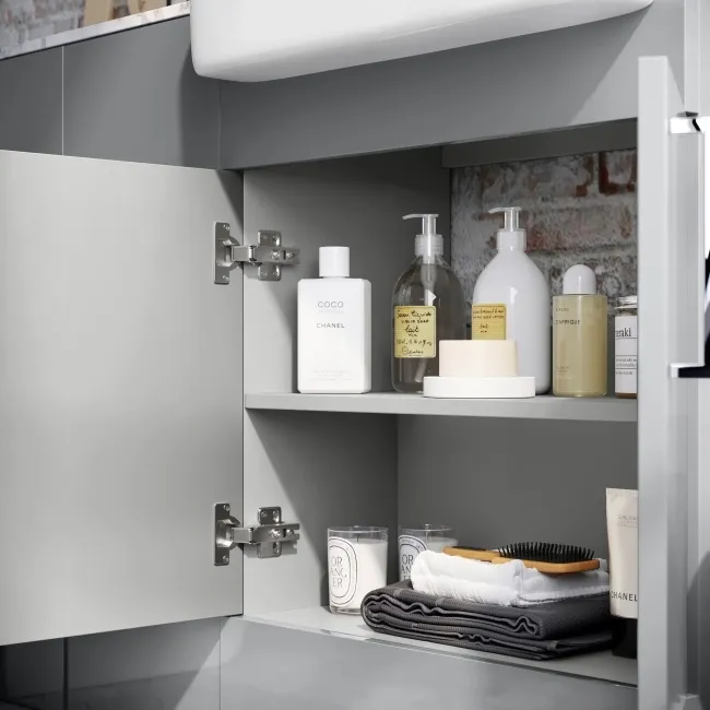 Harper Stone Grey Combination Vanity Basin with Marble Top 1500mm