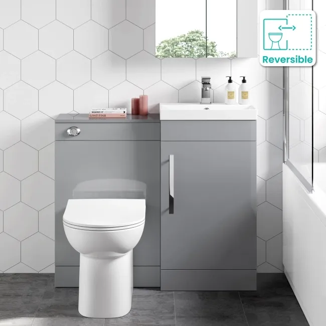 Avon Stone Grey Combination Vanity Basin and Aruba Toilet 950mm