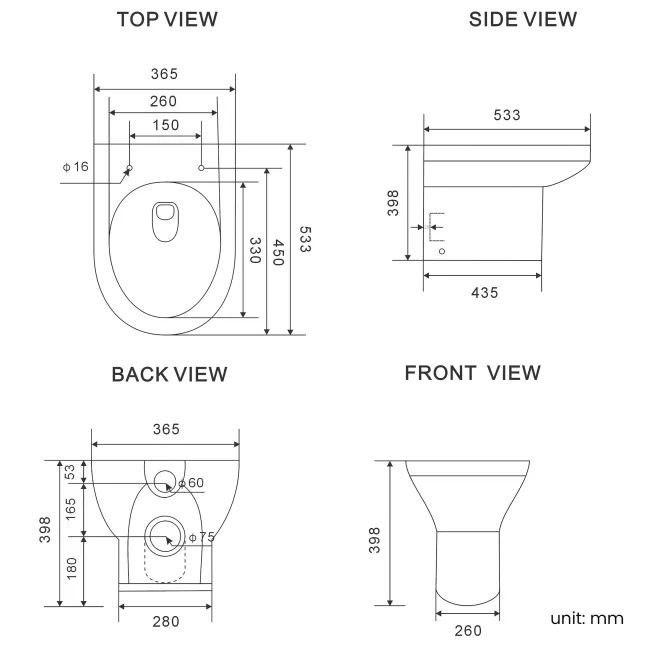 Harper Charcoal Elm Combination Vanity Basin and Miami Toilet 1500mm - Black Accents