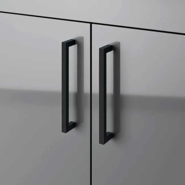 Harper Stone Grey Combination Vanity Basin with Marble Top & Miami Toilet 1000mm - Black Accents