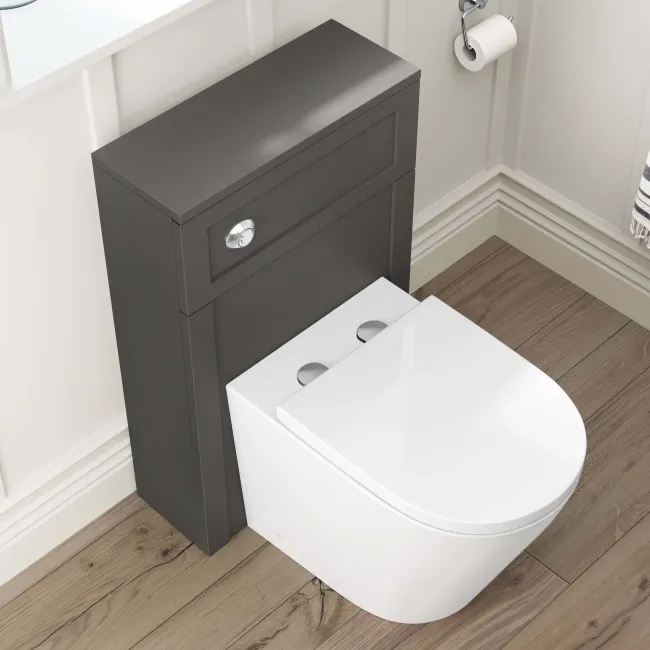 Bermuda Graphite Grey Combination Vanity Basin and Boston Toilet 1000mm