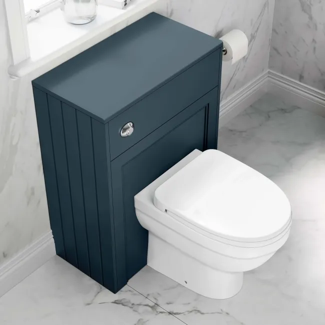 Traditional Inky Blue Back To Wall Unit and Seattle Toilet