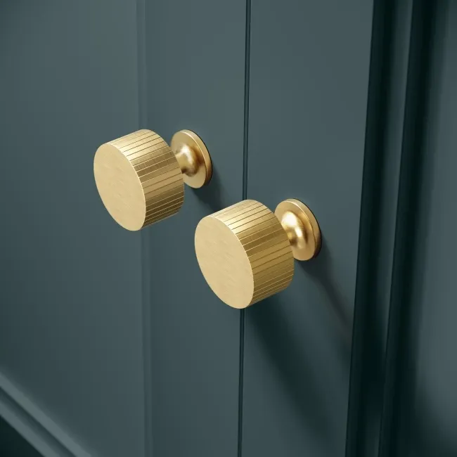 Monaco Midnight Green Combination Vanity Basin with Marble Top 1500mm (Excludes Pan & Cistern) - Brushed Brass Accents