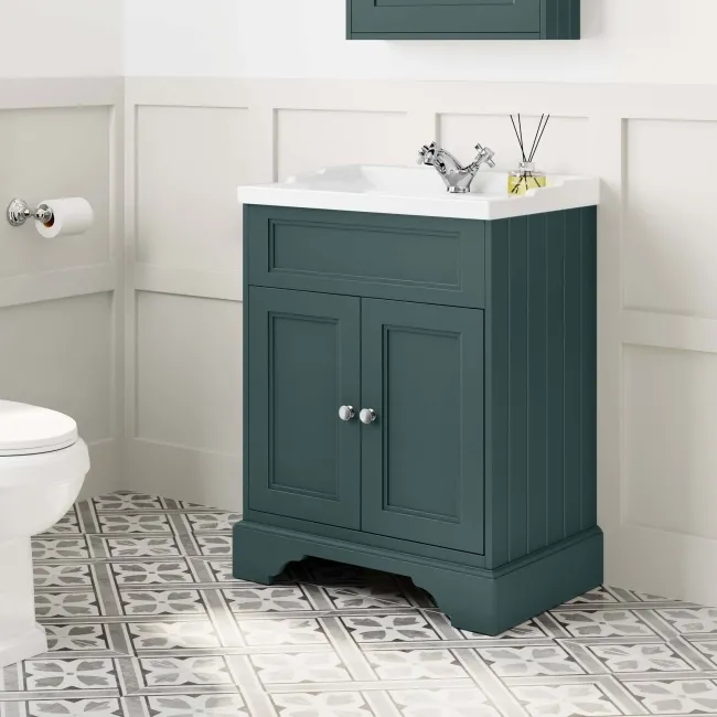 Lucia Midnight Green Basin Vanity 630mm