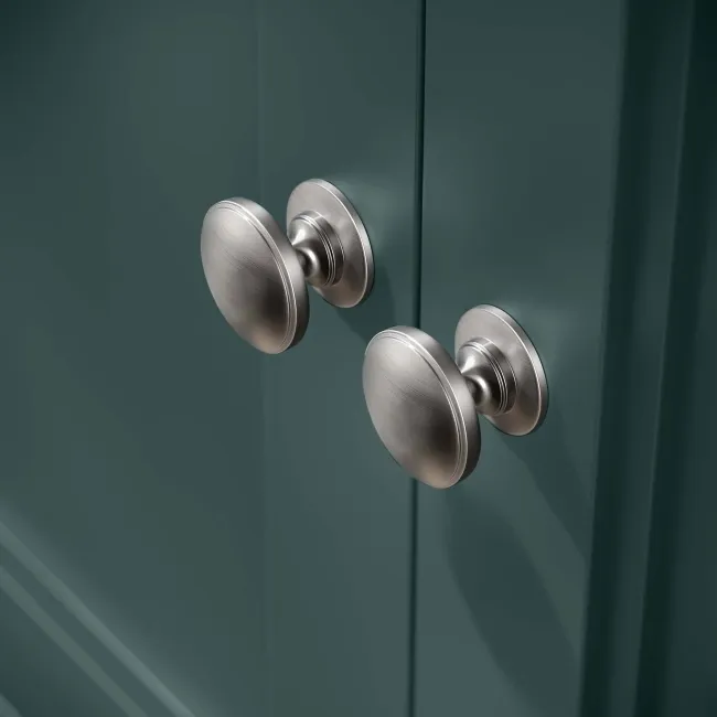 Lucia Midnight Green Vanity with Oak Effect Top & Round Counter Top Basin 640mm