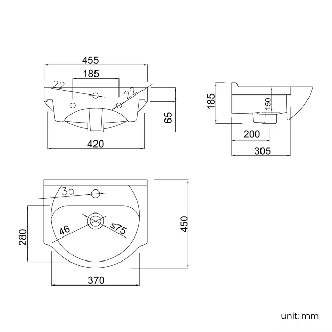 Quartz Stone Grey Combination Vanity Basin and Denver Toilet 950mm - Black Accents