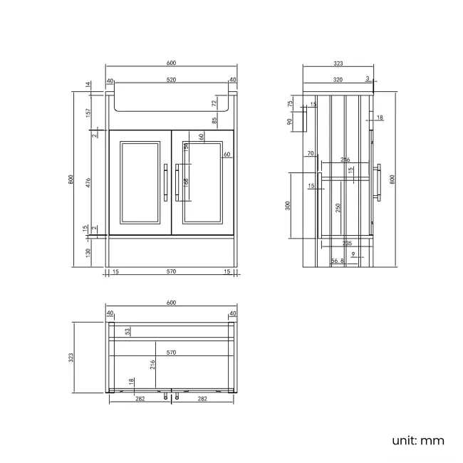 Monaco Inky Blue Combination Vanity Traditional Basin with Marble Top & Hudson Toilet with Wooden Seat 1500mm - Brass Knurled Handles
