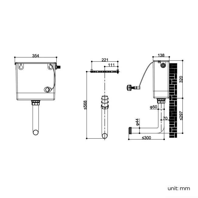 Harper Stone Grey Combination Vanity Basin and Tucson Toilet 1200mm - Brushed Brass Accents - Right Handed