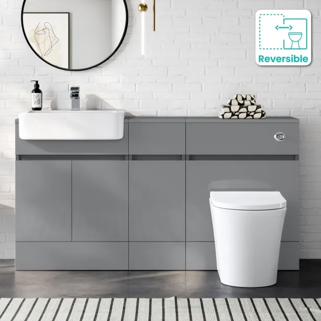 Foster Stone Grey Combination Vanity Basin and Tucson Toilet 1500mm