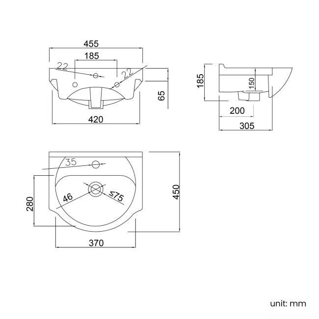 Quartz Gloss White Combination Vanity Basin and Denver Toilet 950mm - Black Accents