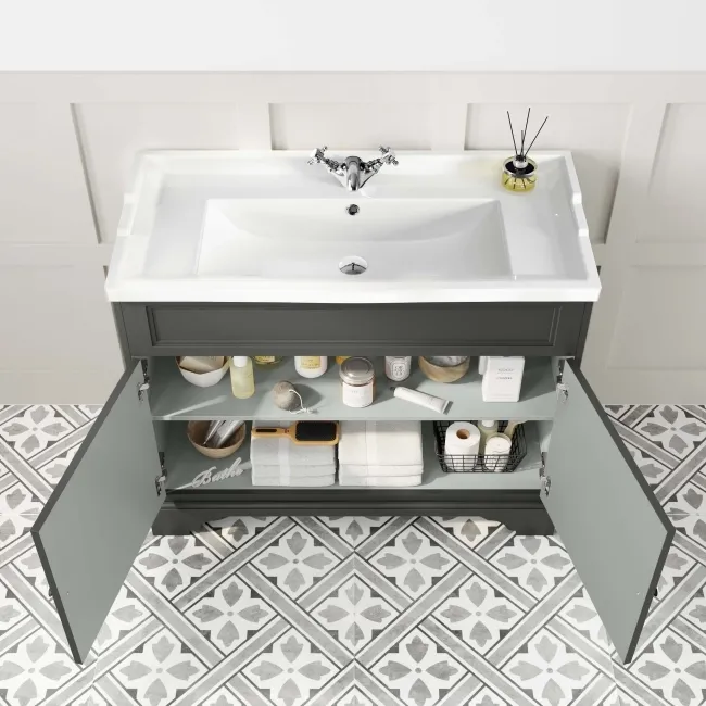 Lucia Graphite Grey Basin Vanity 1030mm