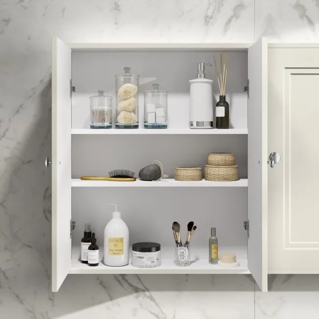 Chalk White Wall Hung Cabinet 700x600mm