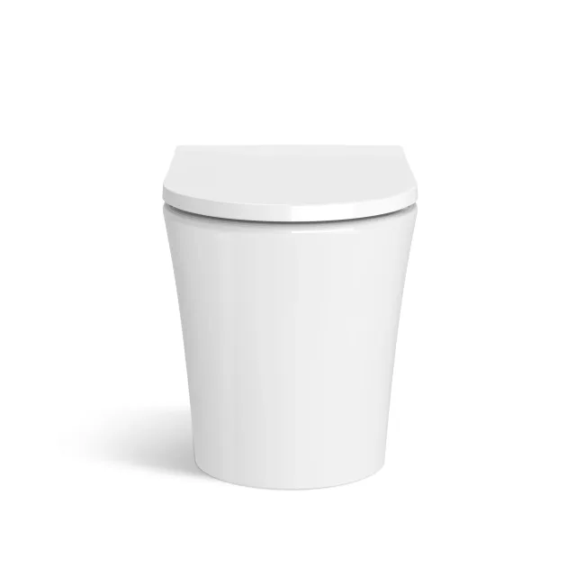 Havana Fluted Coastal White Combination Vanity Basin and Tucson Toilet 1100mm - Brushed Brass Accents - Left Handed