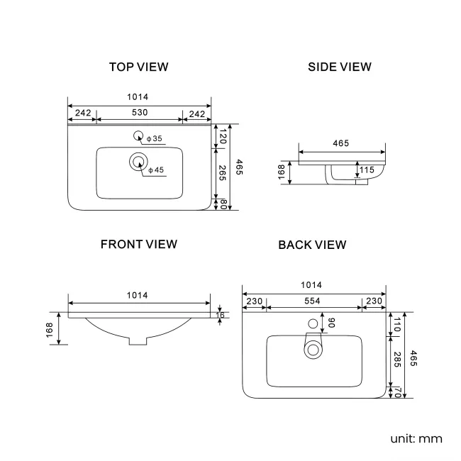 Sorrento Fluted Coastal White Wall Hung Basin Drawer Vanity 1000mm