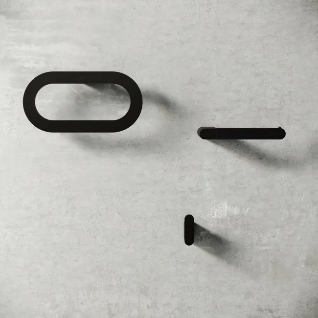  Daphne Matt Black 3 Pieces Accessory Set