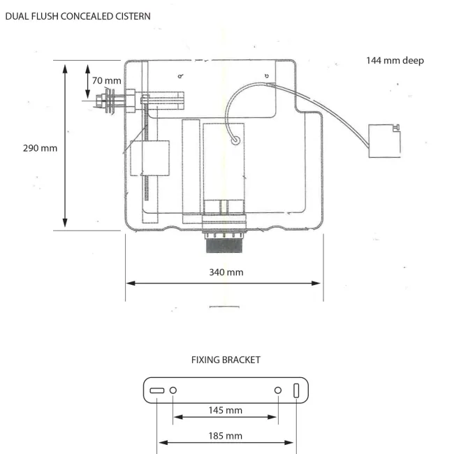 Side Inlet Compact Concealed Cistern