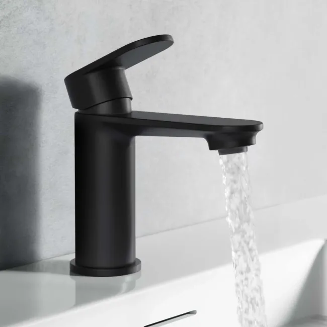 Anker Matt Black Basin & Bath Mixer Tap Set