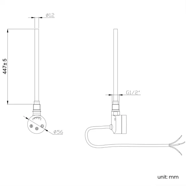 Barcelona Electric Antique Gold Straight Heated Towel Rail 1200x600mm