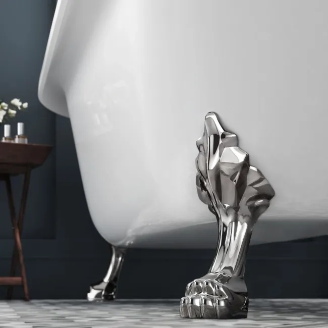 Grosvenor 1700mm Roll Top Bath - Chrome Claw Feet