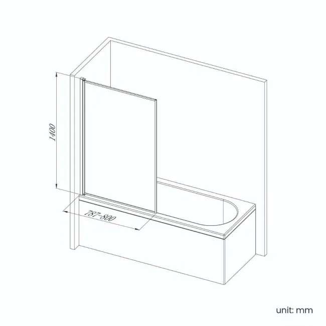 Dover 1500x750 Keyhole Shower Bath & 6mm Easy Clean Brushed Brass Framed Bath Screen