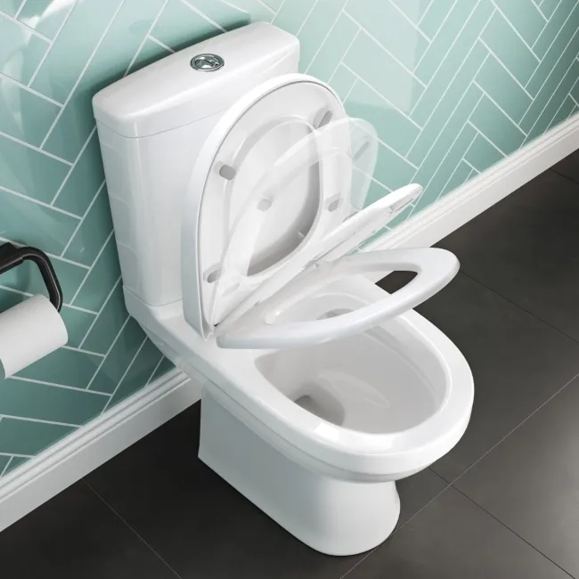 Seattle Rimless Close Coupled Toilet With Soft Close Seat