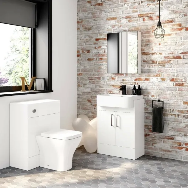 Harper Gloss White Back To Wall Unit And Atlanta Toilet