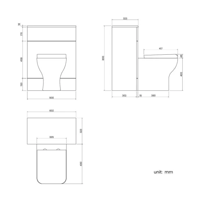 Harper Gloss White Back To Wall Unit And Atlanta Toilet