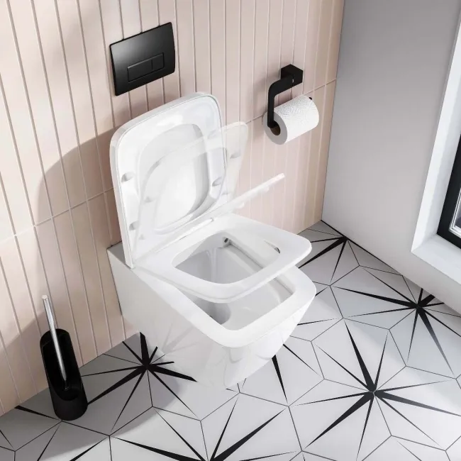Nevada Rimless Wall Hung Toilet With Premium Soft Close Seat