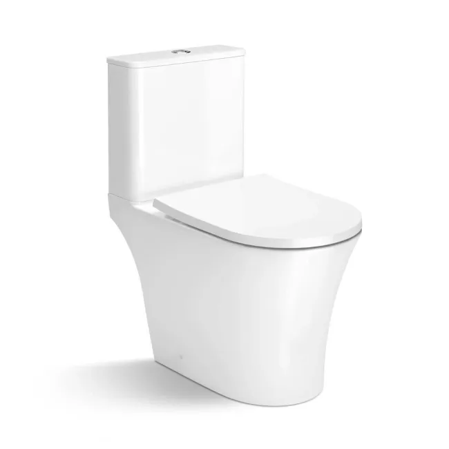 Tucson Rimless Close Coupled Toilet With Premium Soft Close Seat