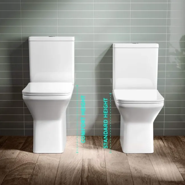 Dallas Rimless Comfort Height Close Coupled Toilet With Slim Soft Close Seat