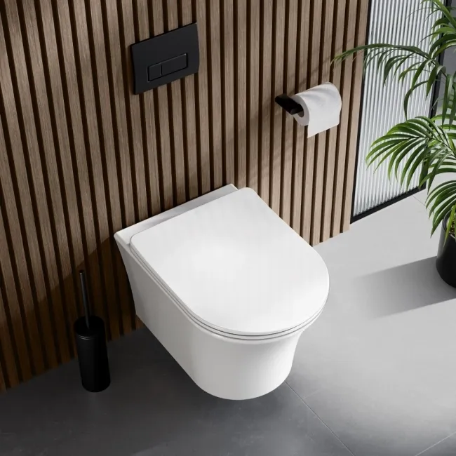 Tucson Rimless Wall Hung Toilet With Premium Soft Close Slim Seat