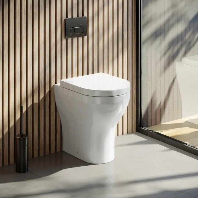 Troy Rimless Comfort Height Back To Wall Toilet With Premium Soft Close Seat