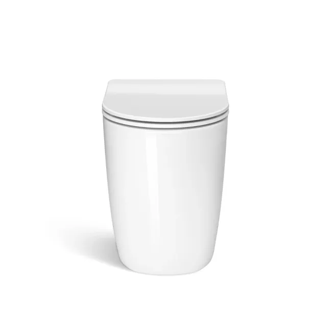 Utah Rimless Comfort Height Back To Wall Toilet With Premium Soft Close Slim Seat