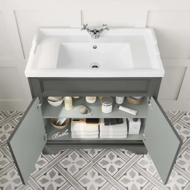 Lucia Graphite Grey Basin Vanity 830mm