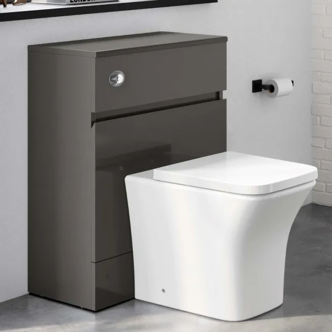 Foster Tungsten Grey Back To Wall Unit and Houston Toilet