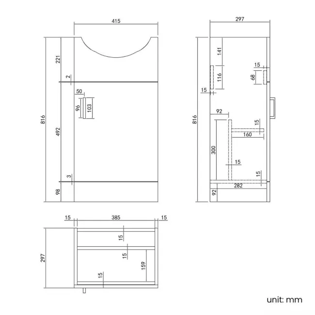 Quartz Gloss White Combination Vanity Basin and Houston Toilet 950mm