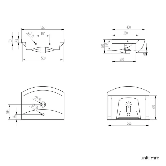 Capri Slate Grey Combination Vanity Basin and Houston Toilet 1050mm - Chrome Handles