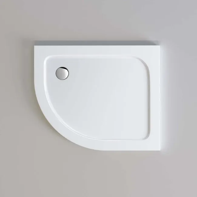 London Offset Quadrant Stone Shower Tray 900x760mm - Left Handed