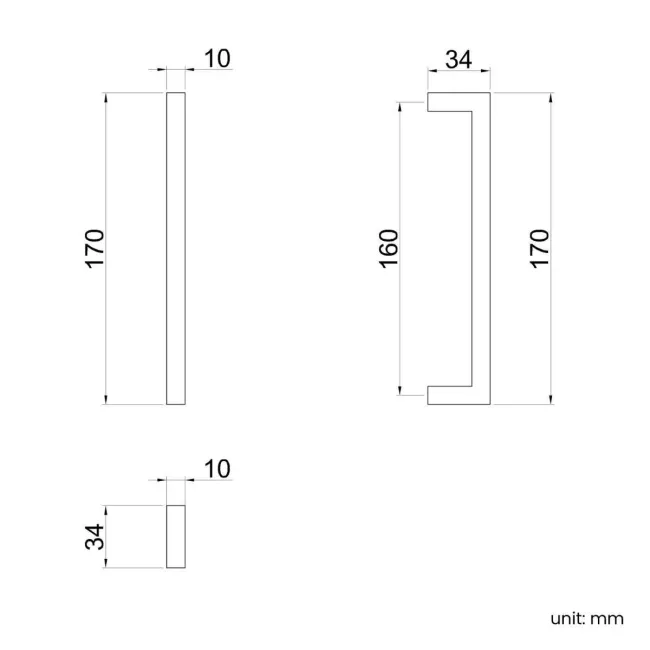 Matt Black Handle for Harper Vanity Unit